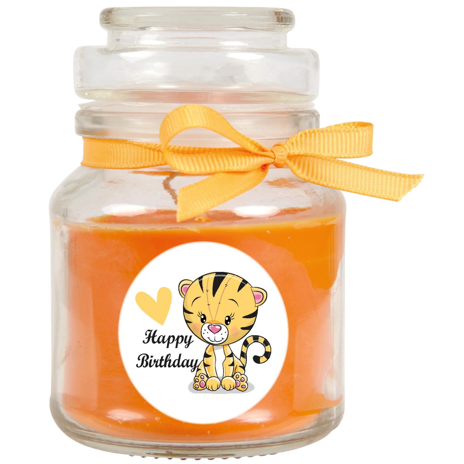 HS Candle Duftkerze & Glas Happy Birthday Bonbon Honigmelone Tiger günstig online kaufen