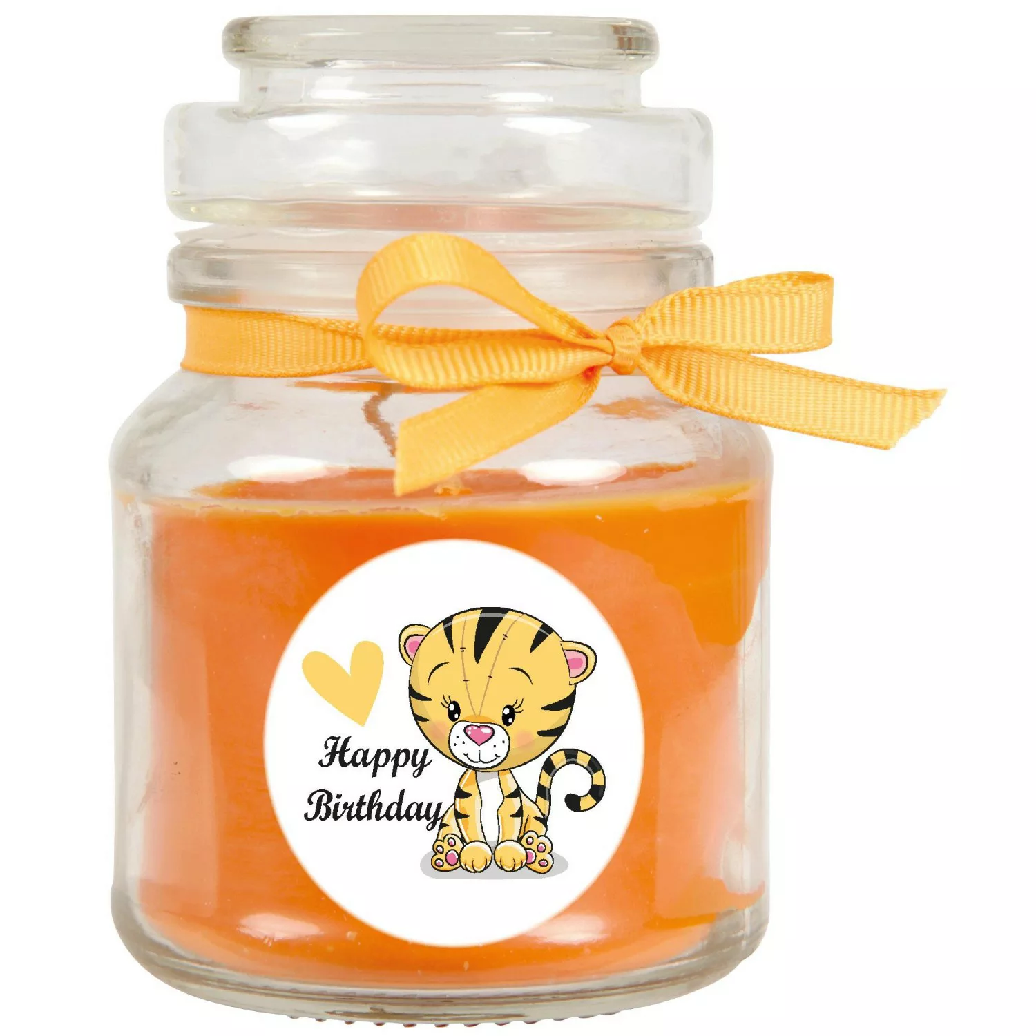 HS Candle Duftkerze & Glas Happy Birthday Bonbon Honigmelone Tiger günstig online kaufen