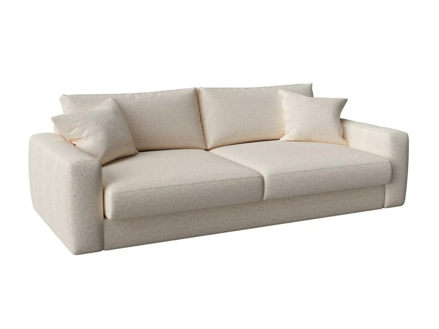 Sofa 3-Sitzer - Stoff - Beige - JULINA von Maison Céphy günstig online kaufen