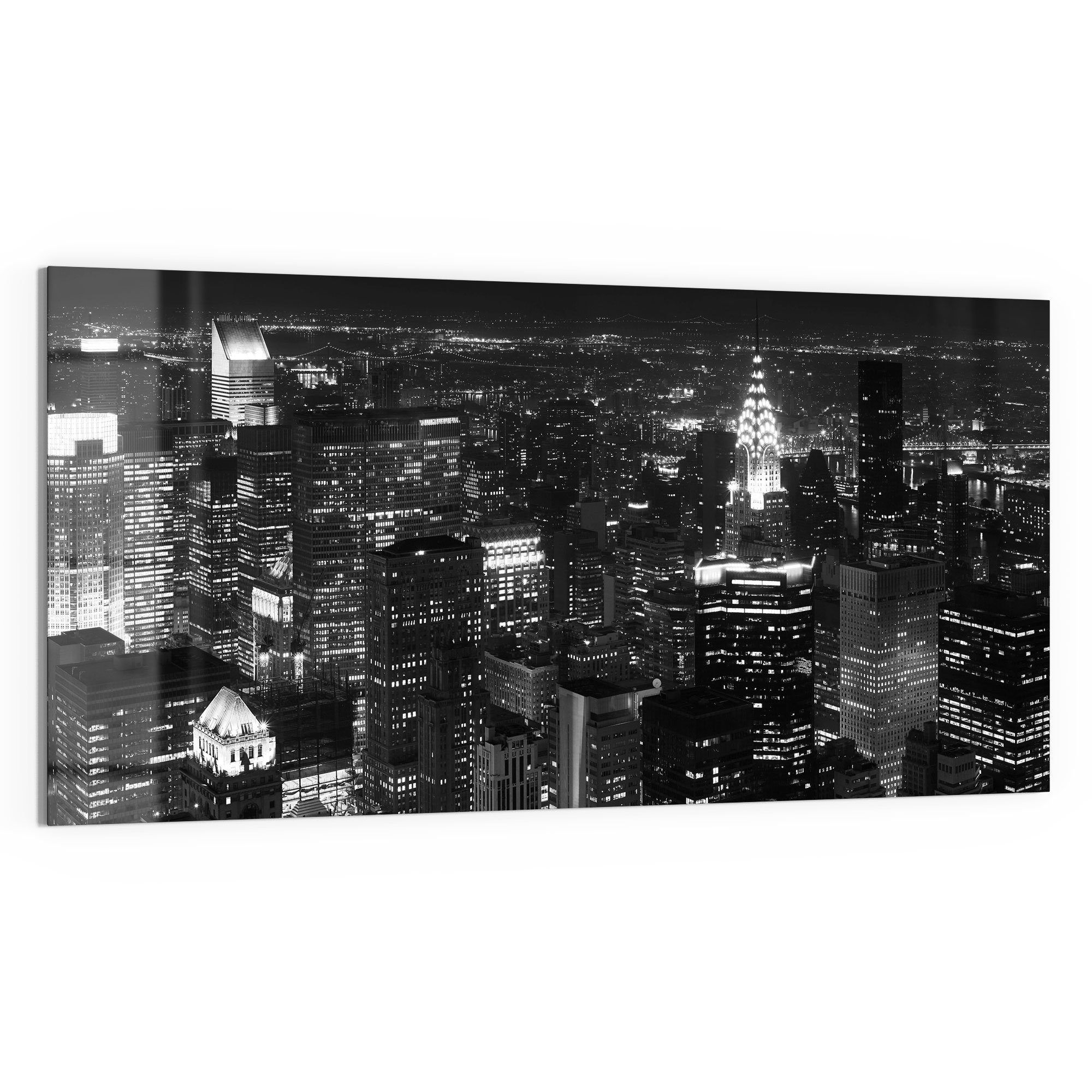 DEQORI Glasbild 'Nächtliches Manhattan', 'Nächtliches Manhattan', günstig online kaufen