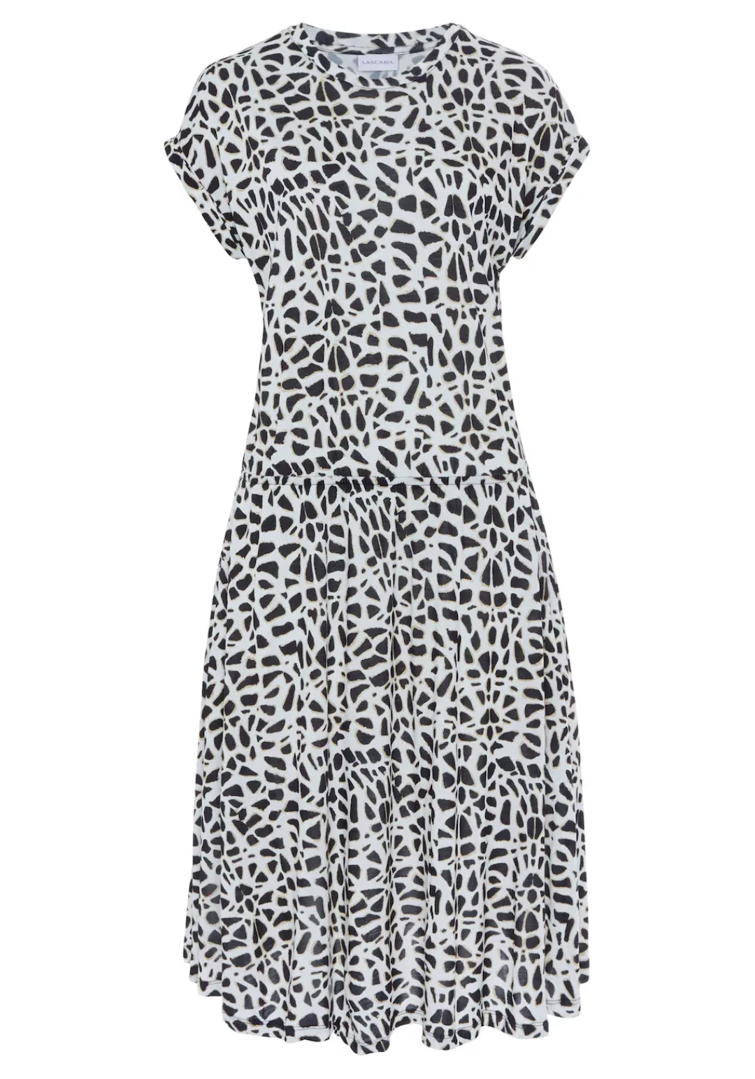 LASCANA Jerseykleid mit Animalprint, kurzärmliges Sommerkleid, casual-chic günstig online kaufen