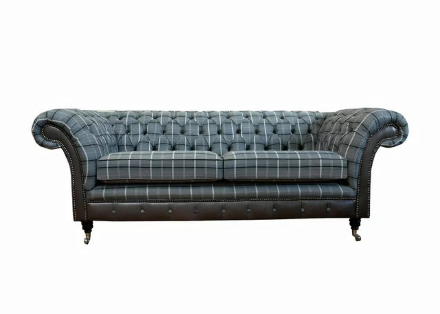 Xlmoebel Sofa Neue moderne Wohnzimmer-Couch in Grau von Chesterfield - krea günstig online kaufen