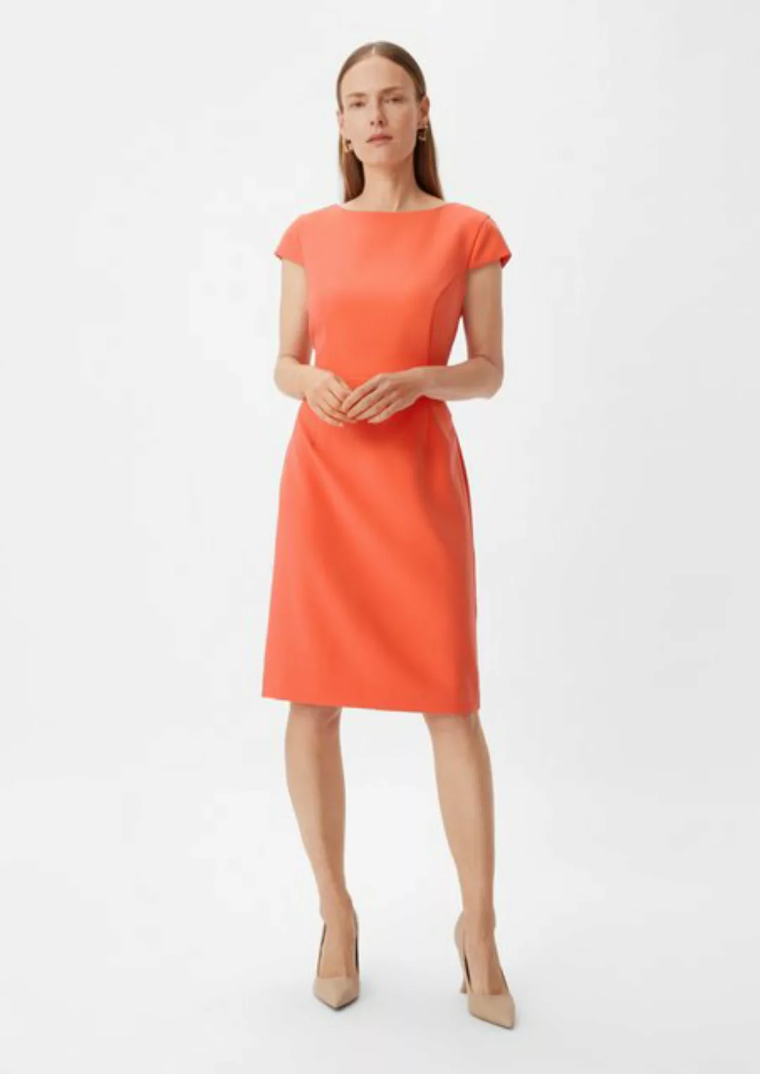 Comma Minikleid Midi Kleid mit Teilungsnähten Teilungsnähte günstig online kaufen