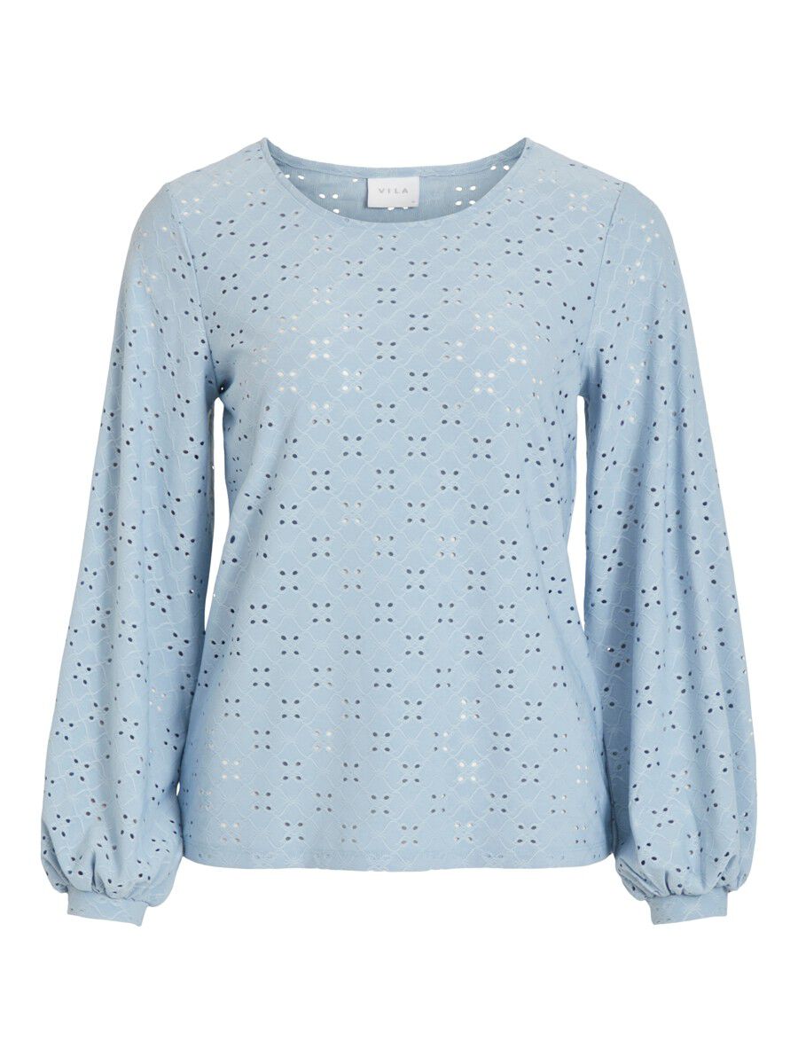 Vila Tressy Langärmliges T-shirt Mit O-ausschnitt XS Ashley Blue günstig online kaufen