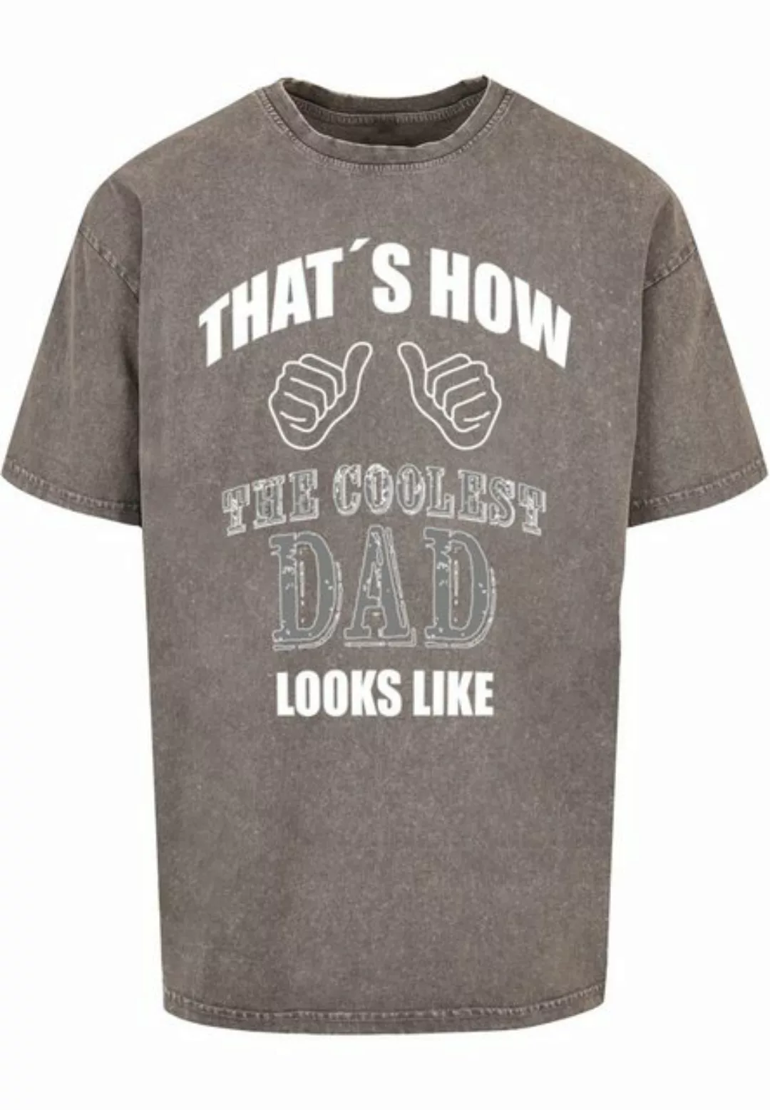 Merchcode T-Shirt Merchcode Herren Coolest Dad Acid Washed Heavy Oversized günstig online kaufen