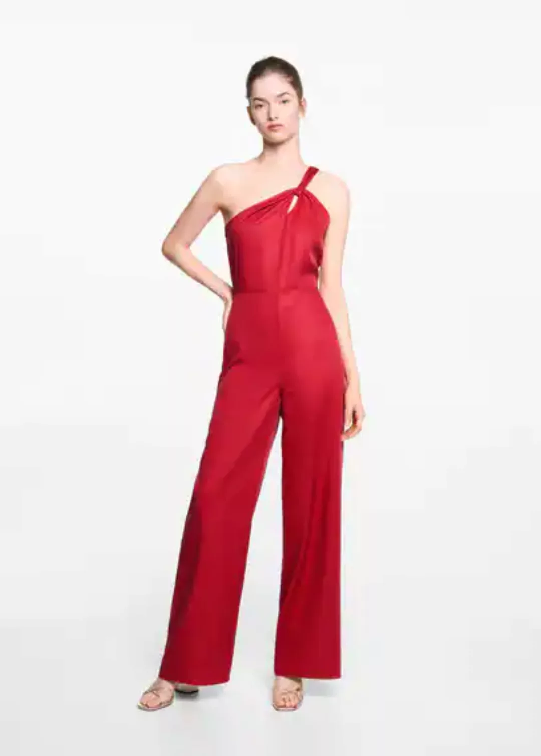 Asymmetrischer Satin-Jumpsuit günstig online kaufen