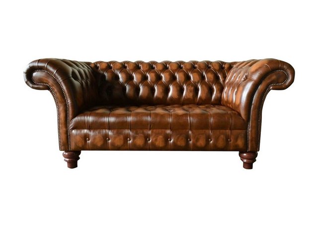 Xlmoebel Chesterfield-Sofa Design Chesterfield 2-Sitzer Sofa Braun Couch Po günstig online kaufen