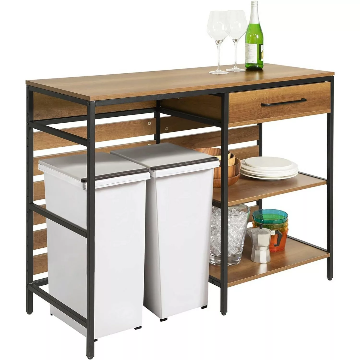 SoBuy Kücheninsel Sideboard Kommode Küchenschrank Flurschrank Vintage FSB71 günstig online kaufen