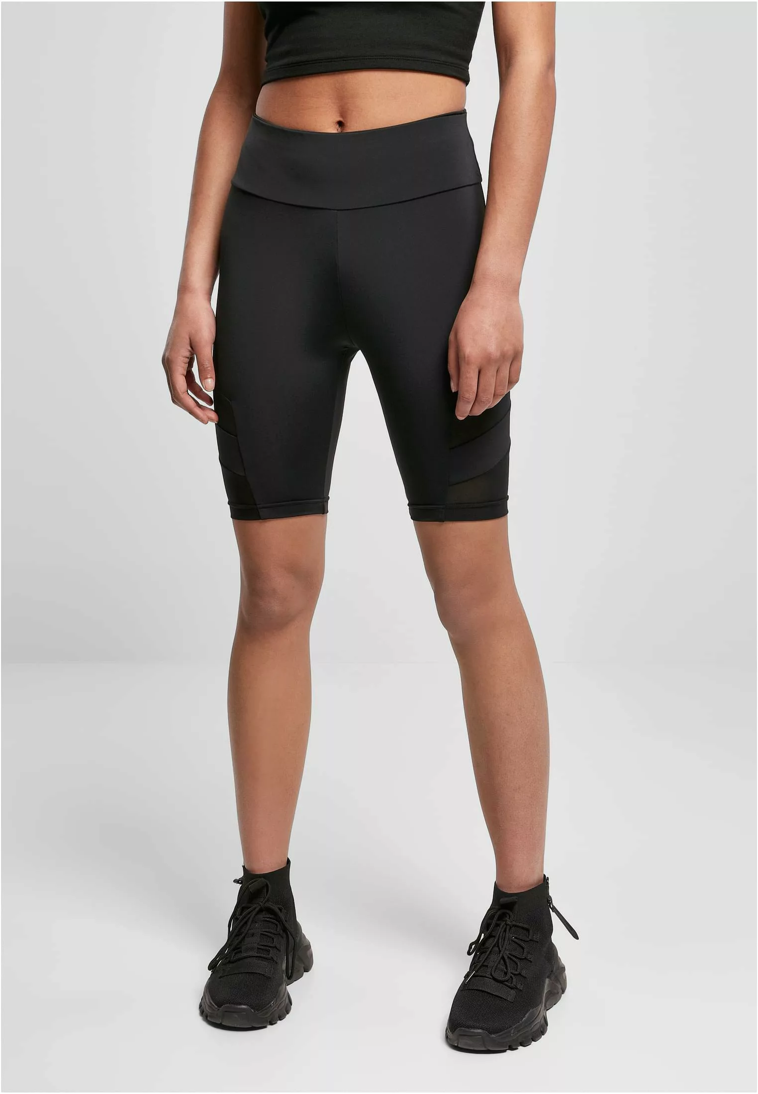 URBAN CLASSICS Stoffhose "Urban Classics Damen Ladies High Waist Tech Mesh günstig online kaufen