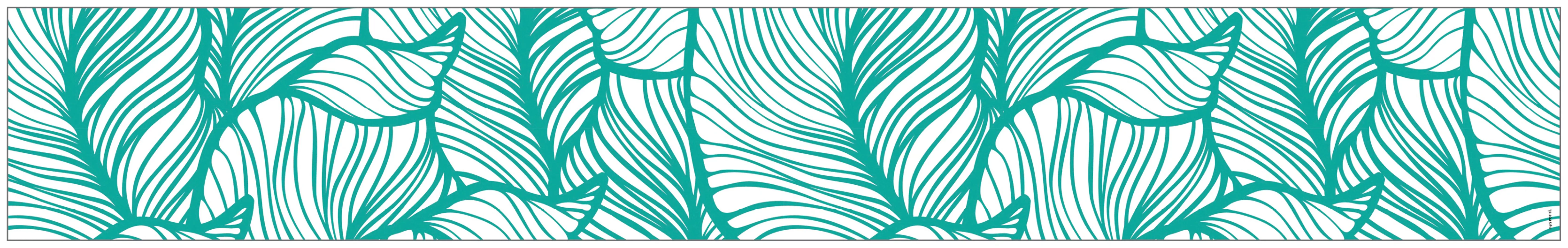 MySpotti Fensterfolie "Look Leaves turquoise", halbtransparent, glattstatis günstig online kaufen