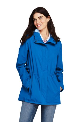 Wasserdichte Regenjacke mit Packfach, Damen, Größe: S Normal, Blau, Polyest günstig online kaufen