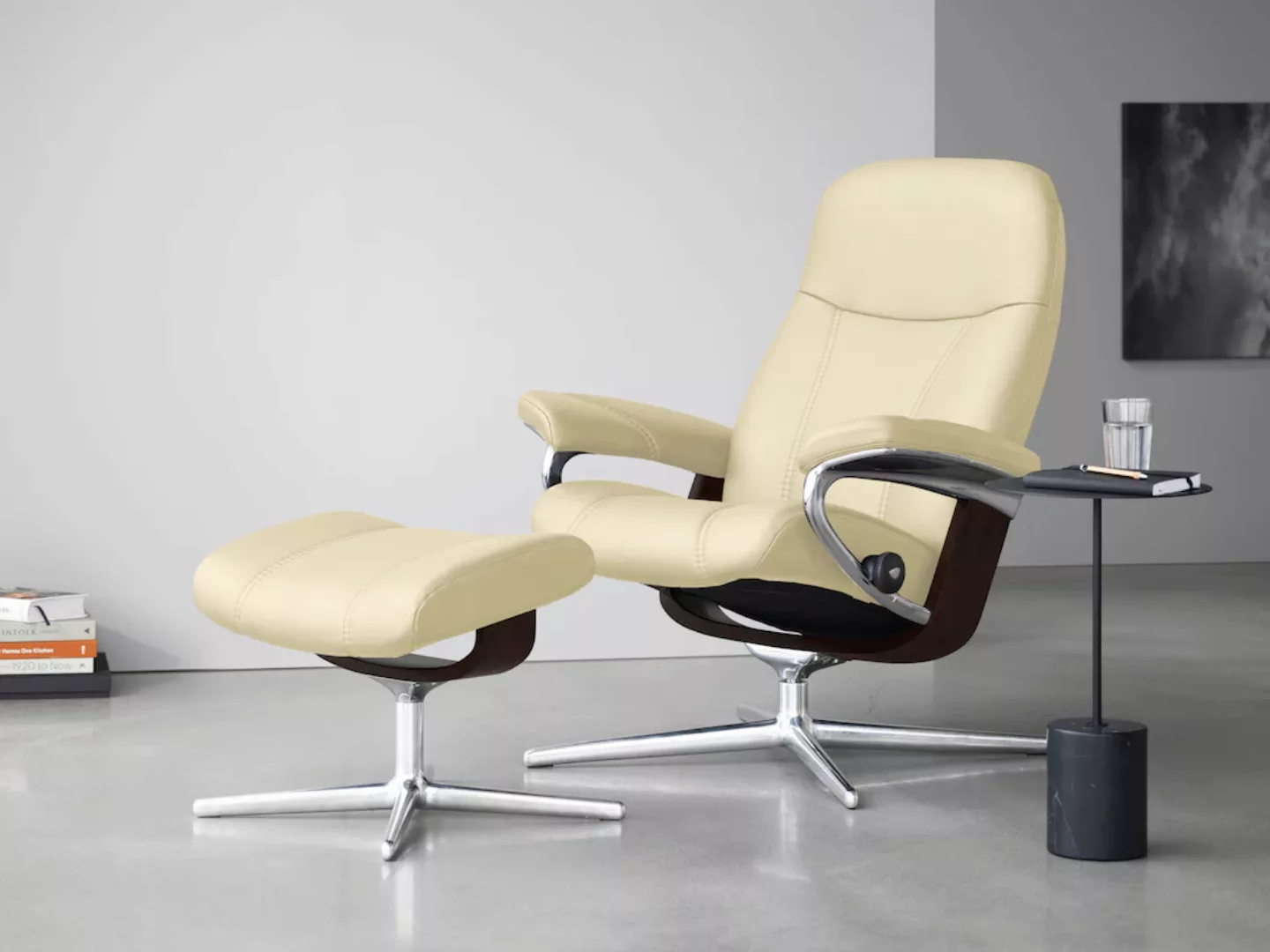 Stressless Relaxsessel "Consul", mit Cross Base, Größe S, M & L, Holzakzent günstig online kaufen