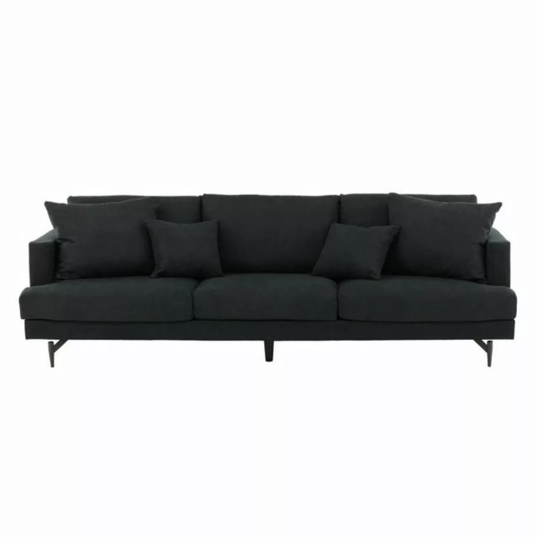 ebuy24 Sofa Sofia Sofa 3 Personen velour schwarz., 1 Teile günstig online kaufen