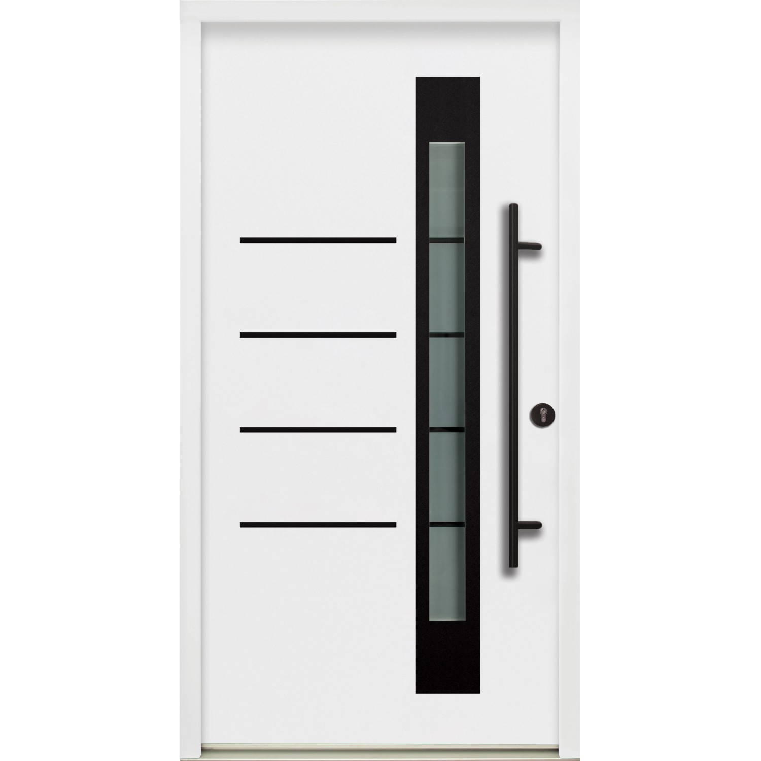 Splendoor Thermospace Haustür Berlin Prime Weiß-Schwarz 210x110 cm R günstig online kaufen