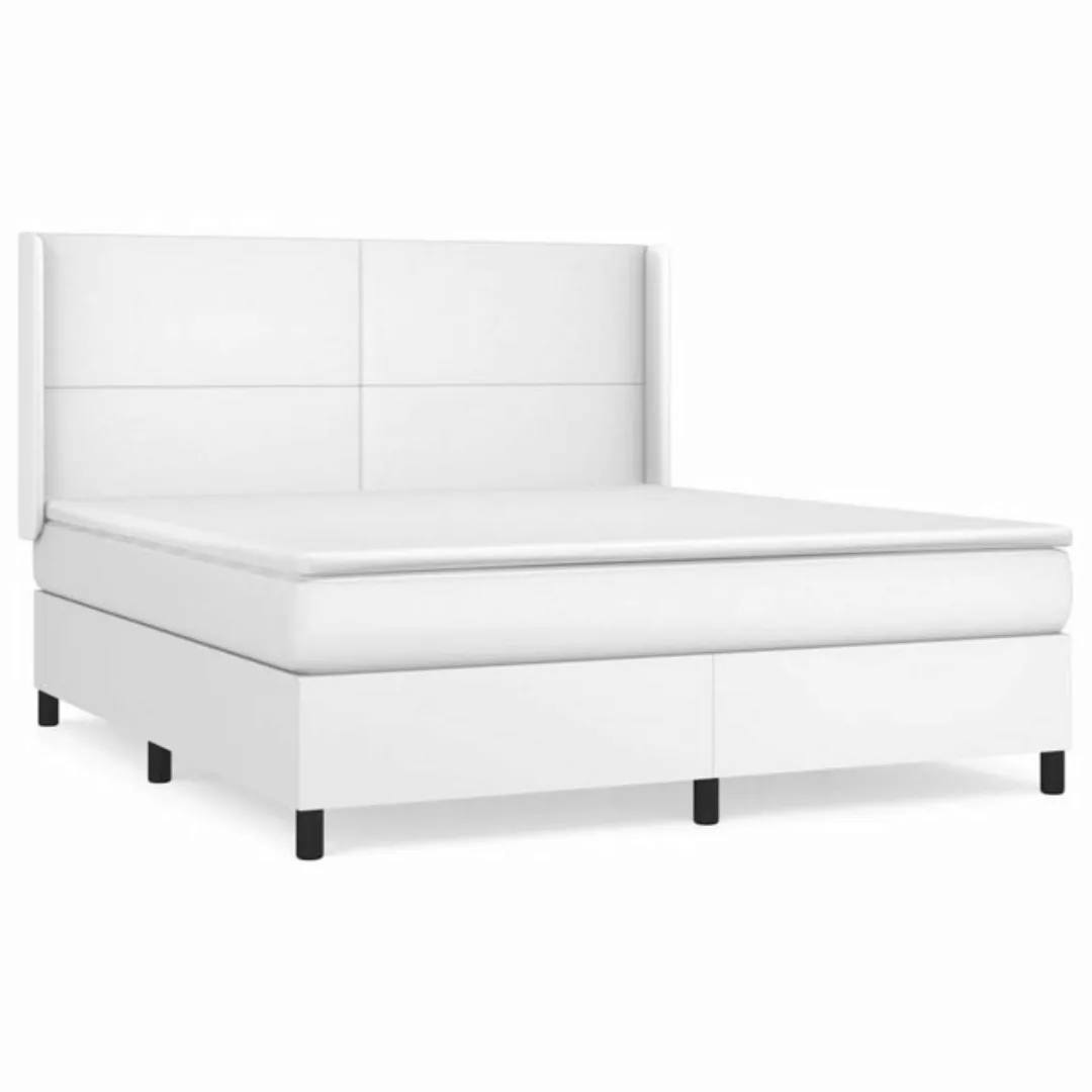 vidaXL Boxspringbett Bett Boxspringbett Kunstleder komplett mit Matratze & günstig online kaufen