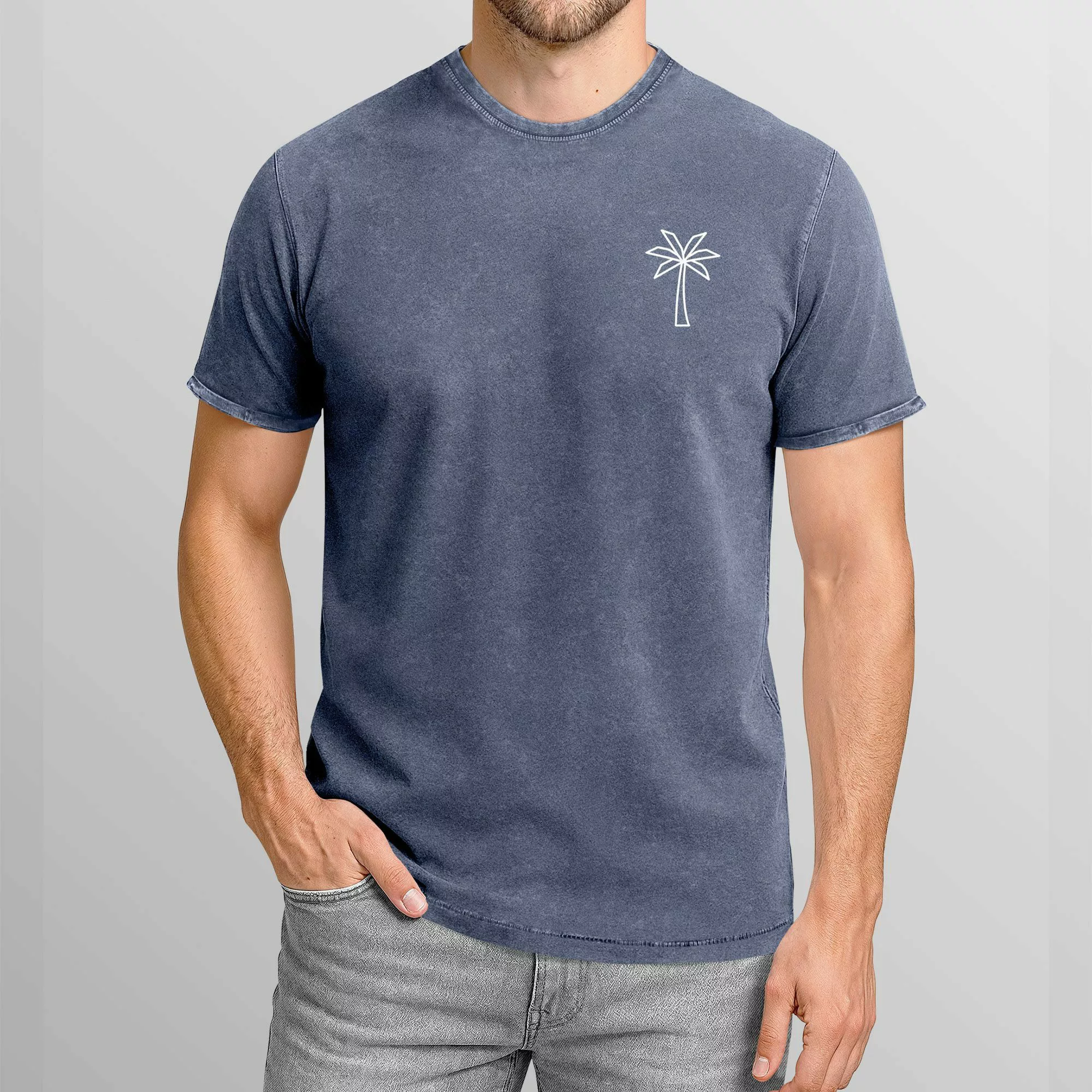 Neverless Print-Shirt Herren T-Shirt mit Palmen günstig online kaufen