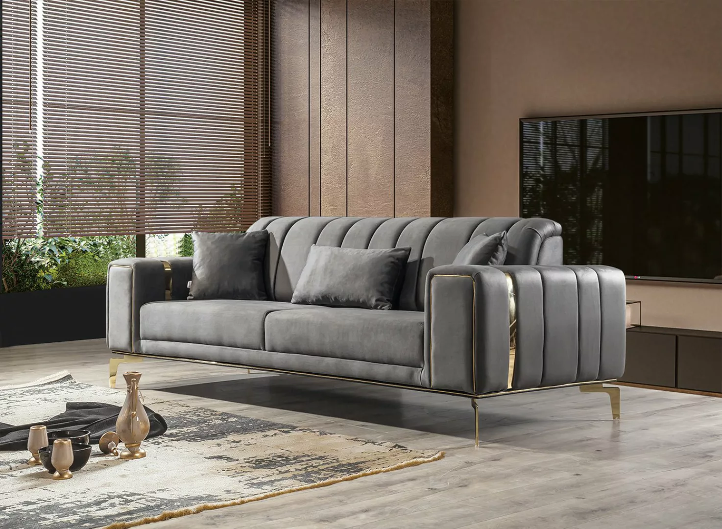 Villa Möbel Sofa Eden, 1 Stk. 3-Sitzer, mit Relax-/Bettfunktion durch umkla günstig online kaufen