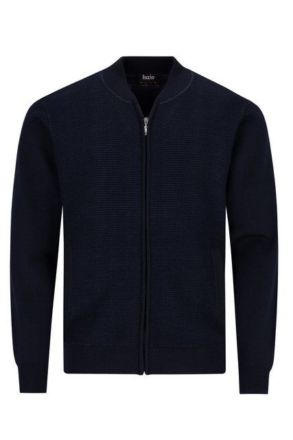 Hajo Strickjacke H Strickjacke Made in ItalyBlouson, Zweitonwaffel marine günstig online kaufen