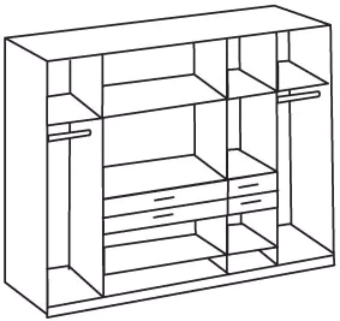 Kleiderschrank 8trg DENVER von WIMEX braun günstig online kaufen
