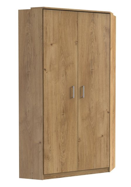 freiraum Eckkleiderschrank Click in Plankeneiche Dekor - 95x198x95 (BxHxT) günstig online kaufen