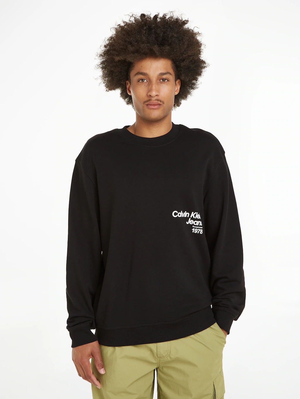 Calvin Klein Jeans Sweatshirt "DIFFUSED LOGO CREW NECK", mit Logodruck günstig online kaufen