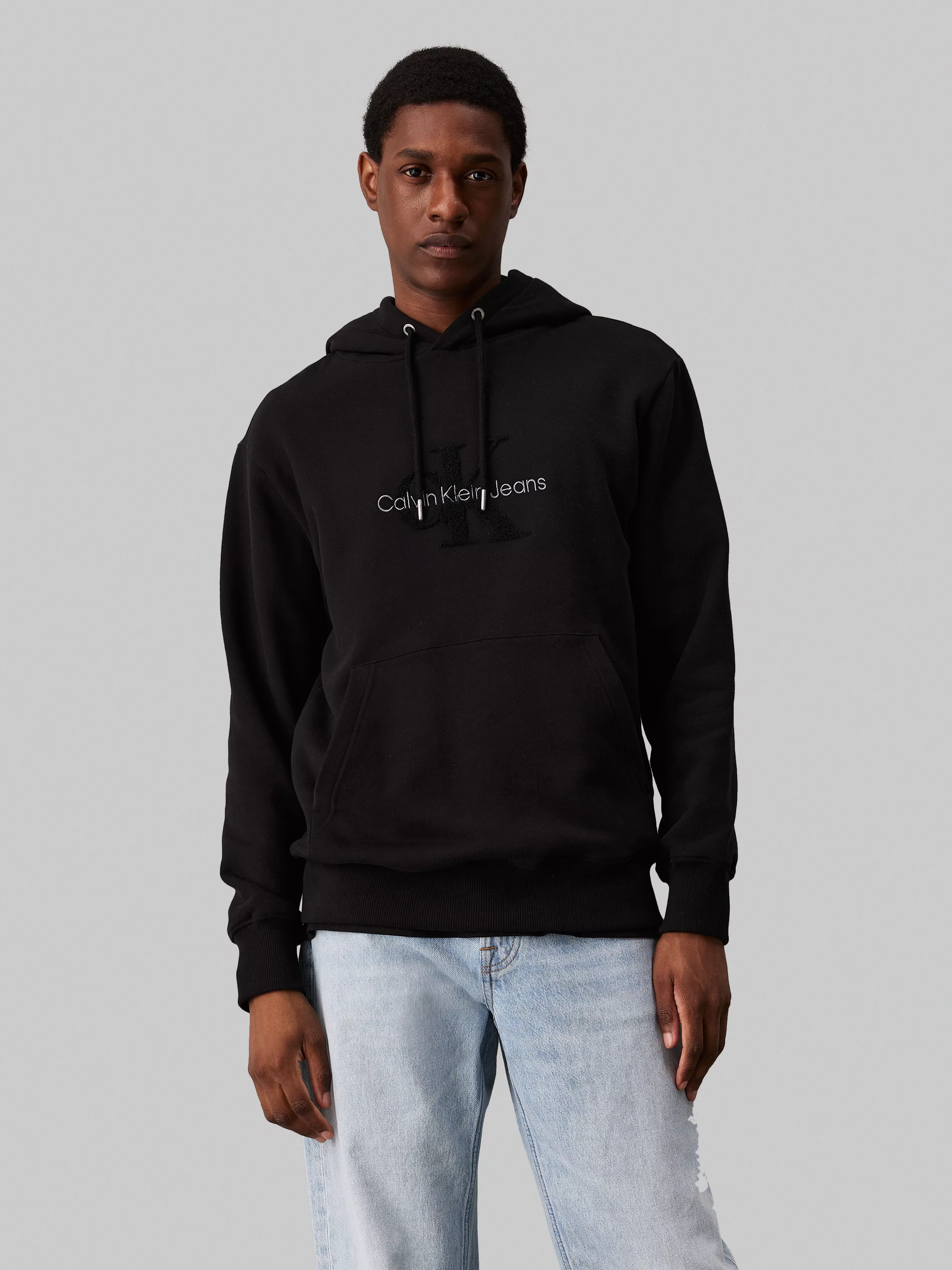 Calvin Klein Jeans Kapuzensweatshirt CHENILLE MONOLOGO HOODIE mit Logostick günstig online kaufen