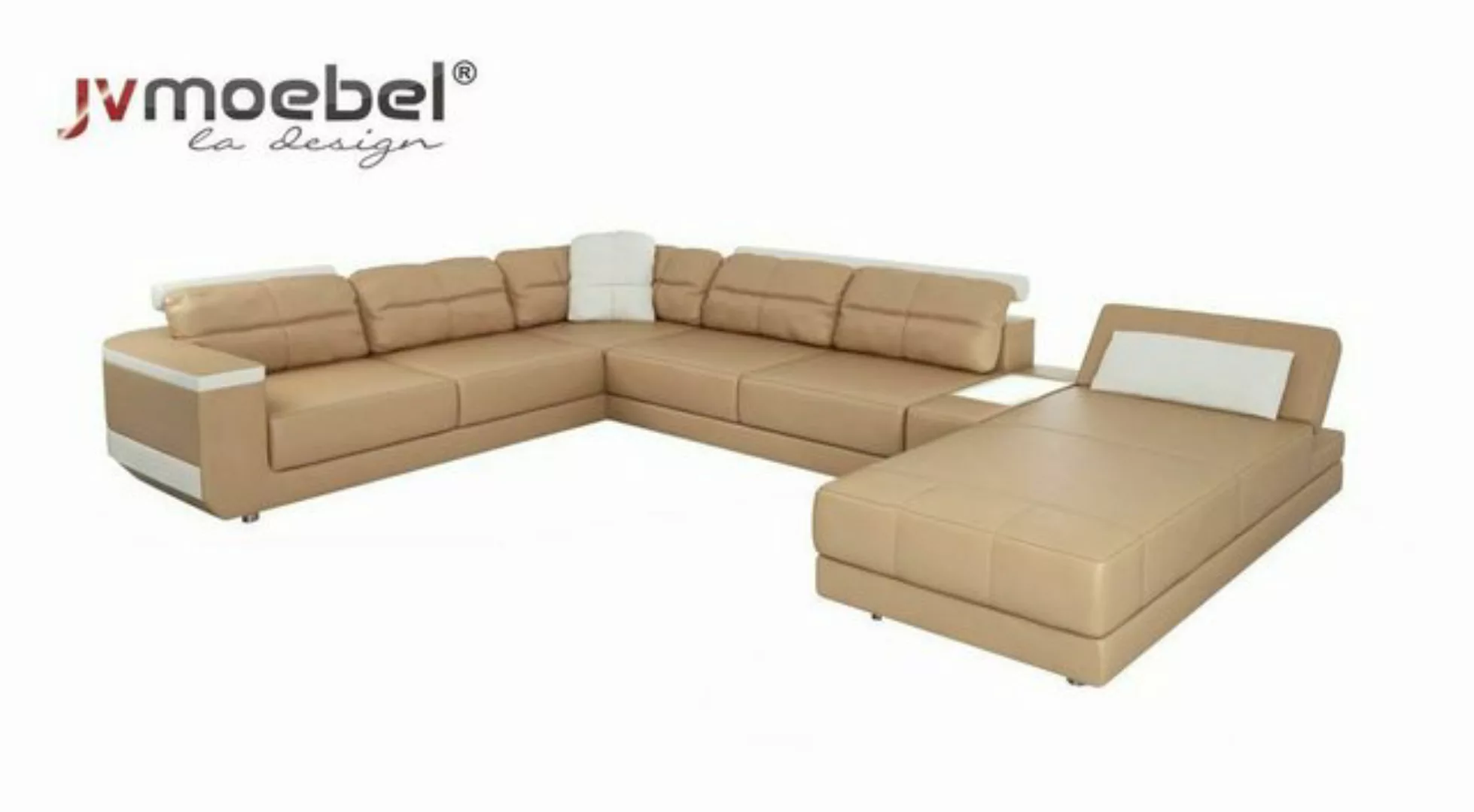 JVmoebel Ecksofa, Design Couch Ecksofa Wohnlandschaft Sofa U Form Polster C günstig online kaufen