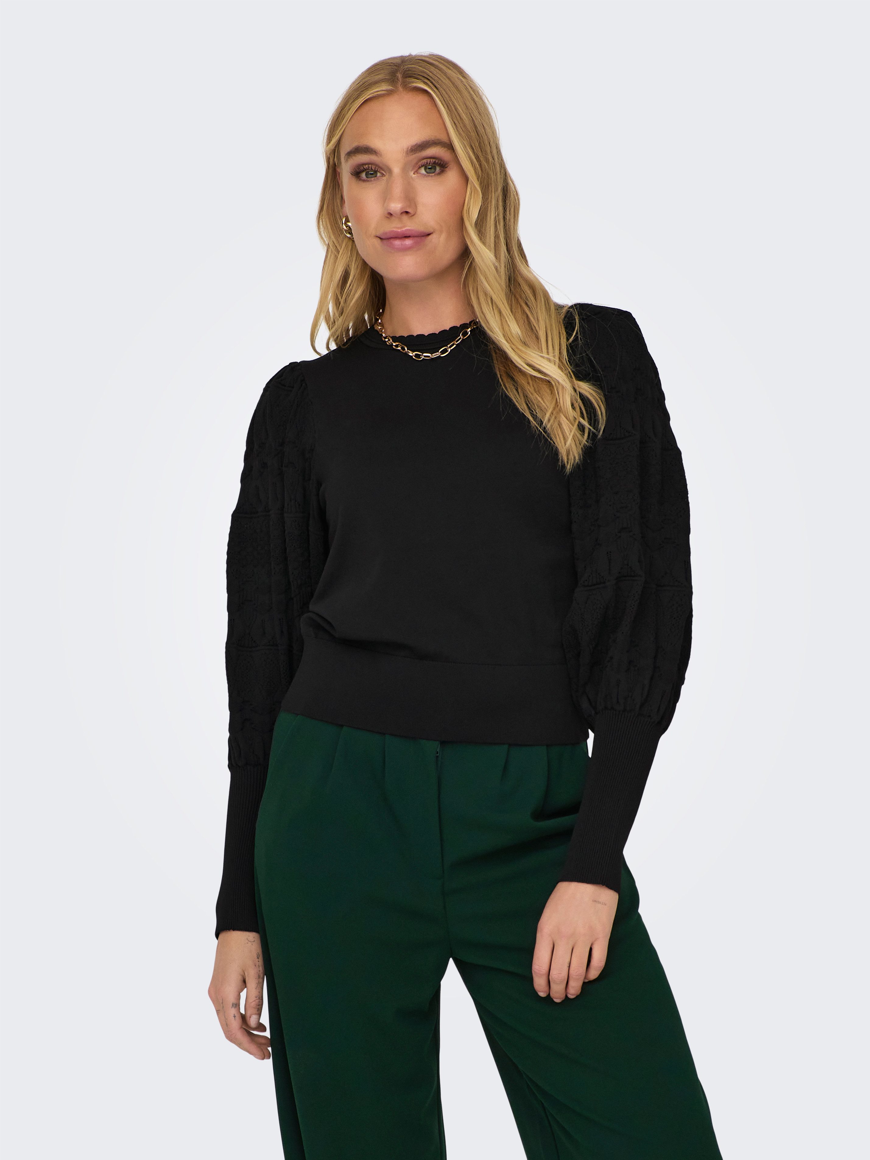 ONLY Rundhalspullover ONLMELITA L/S O-NECK PULLOVER günstig online kaufen