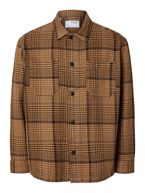 SELECTED HOMME Langarmhemd SLHBOXY-HOUNDSTOOTH (1-tlg) günstig online kaufen