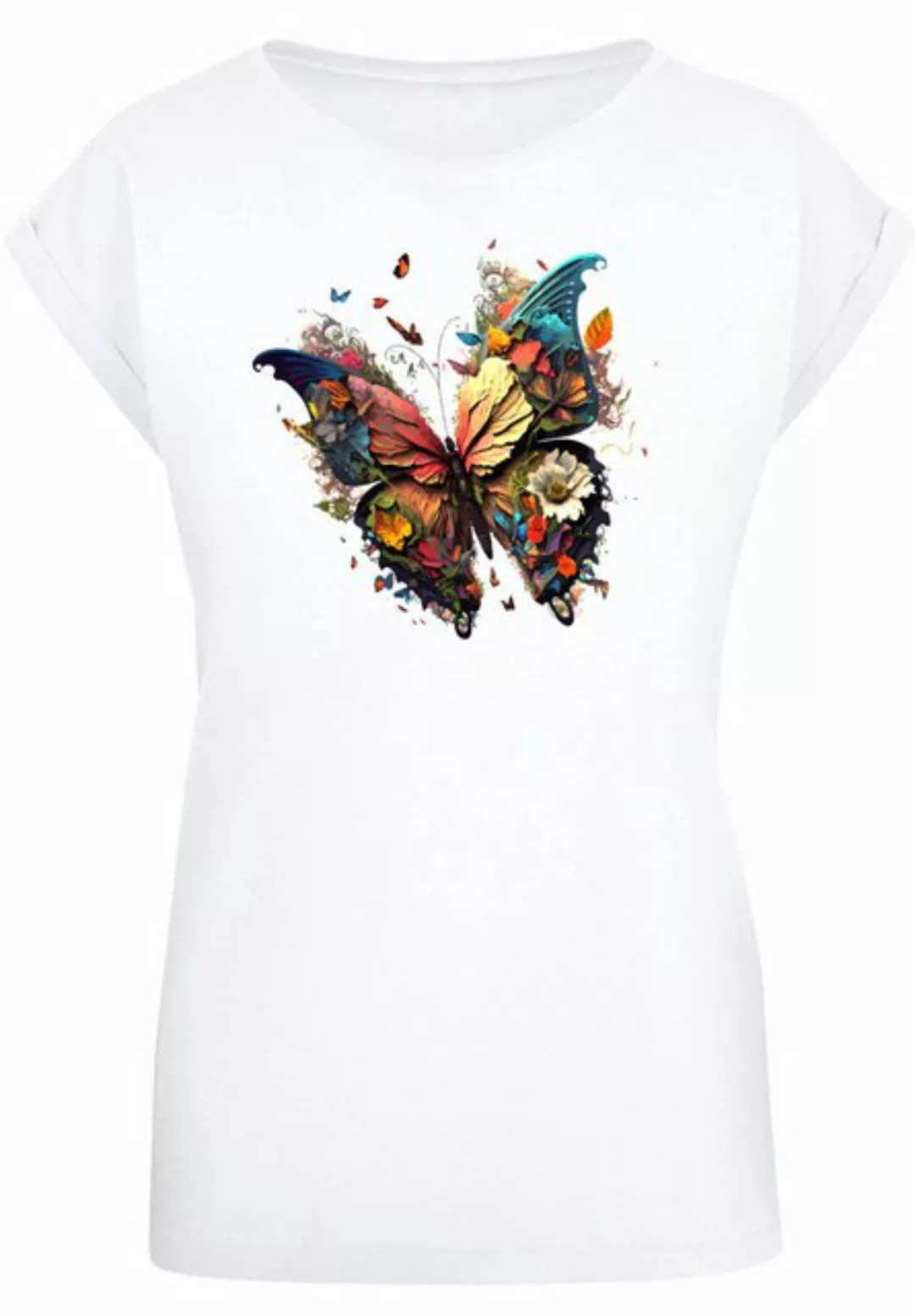 F4NT4STIC T-Shirt Schmetterling Bunt Print günstig online kaufen