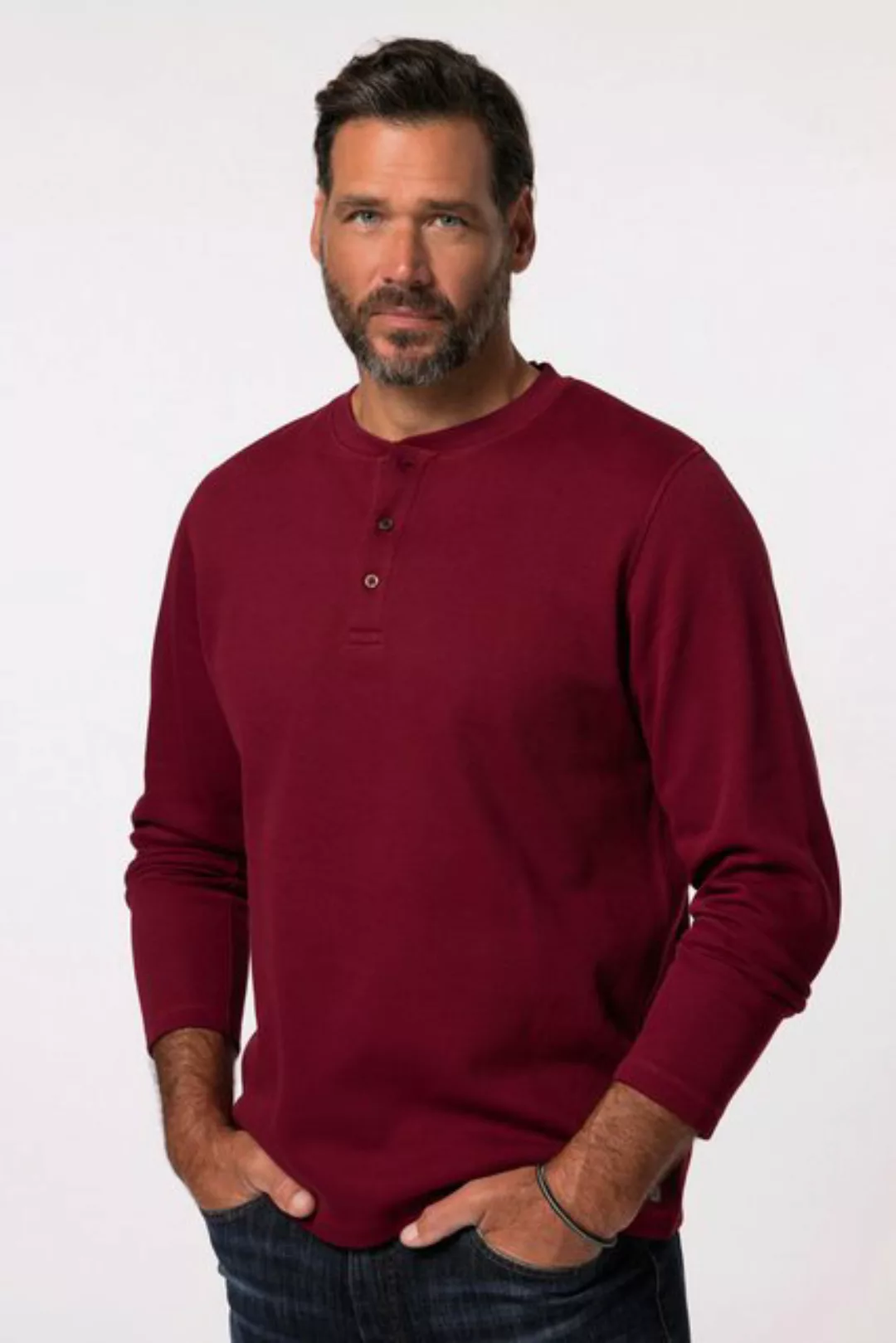 JP1880 T-Shirt JP 1880 Henley Langarm Piqué bis 8 XL günstig online kaufen