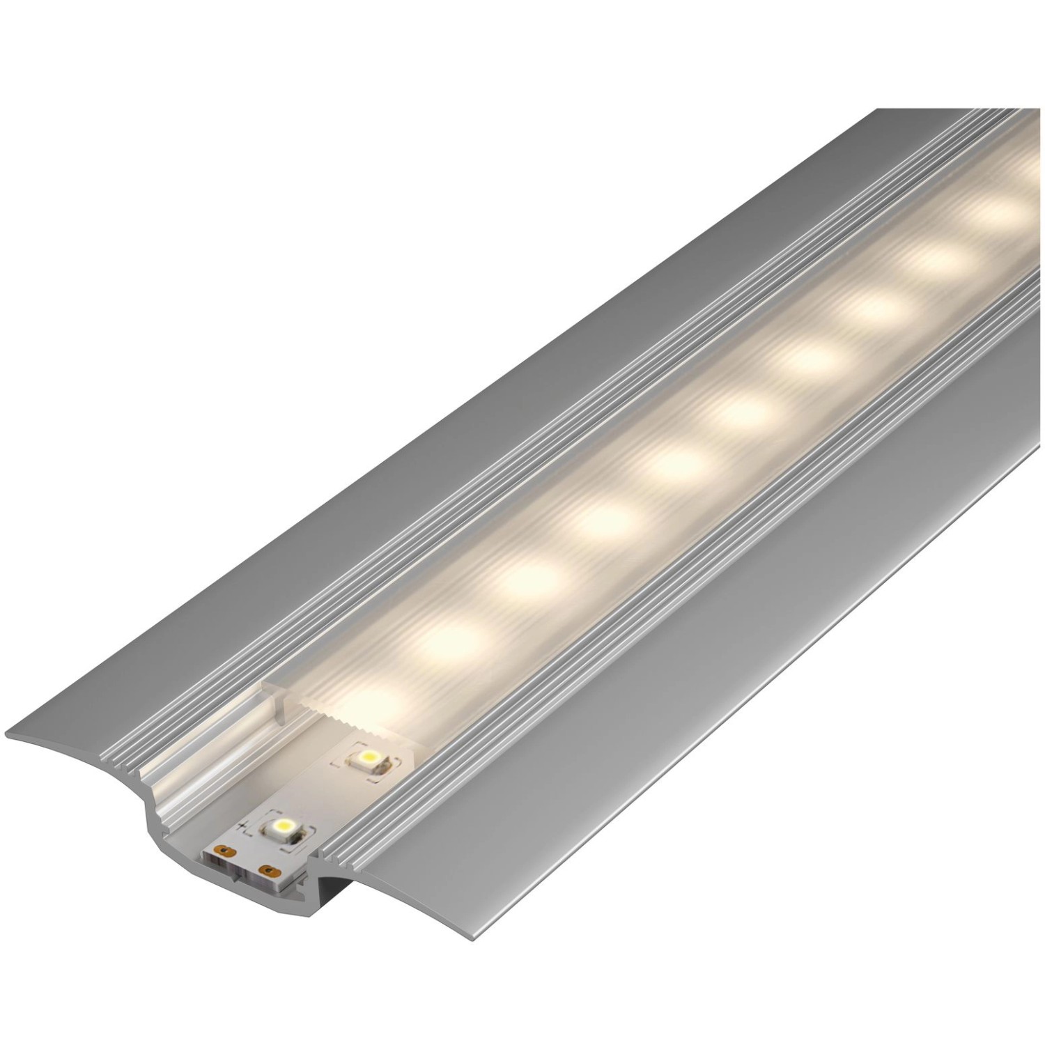 Paulmann "LED Strip Einbauprofil Step 1m Alu eloxiert/Satin" günstig online kaufen