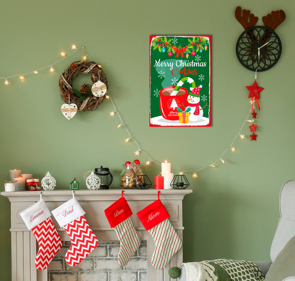 queence Metallbild »Merry Christmas Cookies«, (1 St.), Stahlschilder günstig online kaufen