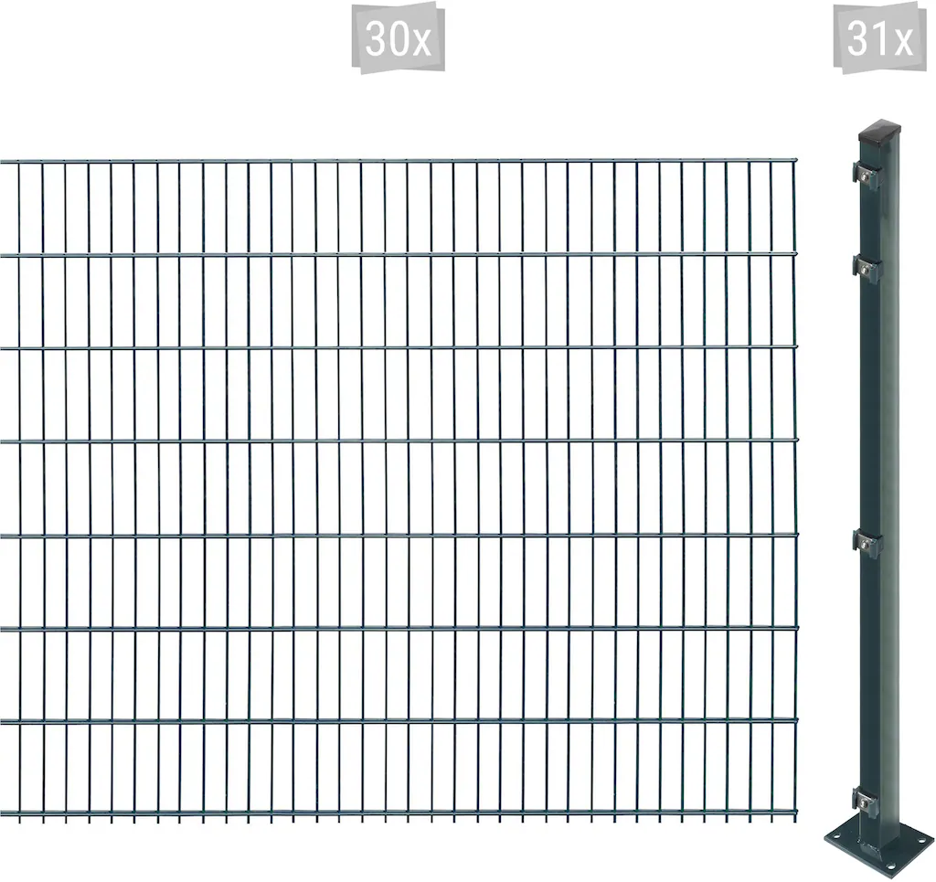 Arvotec Doppelstabmattenzaun "EASY 143 zum Aufschrauben", Zaunhöhe 143 cm, günstig online kaufen