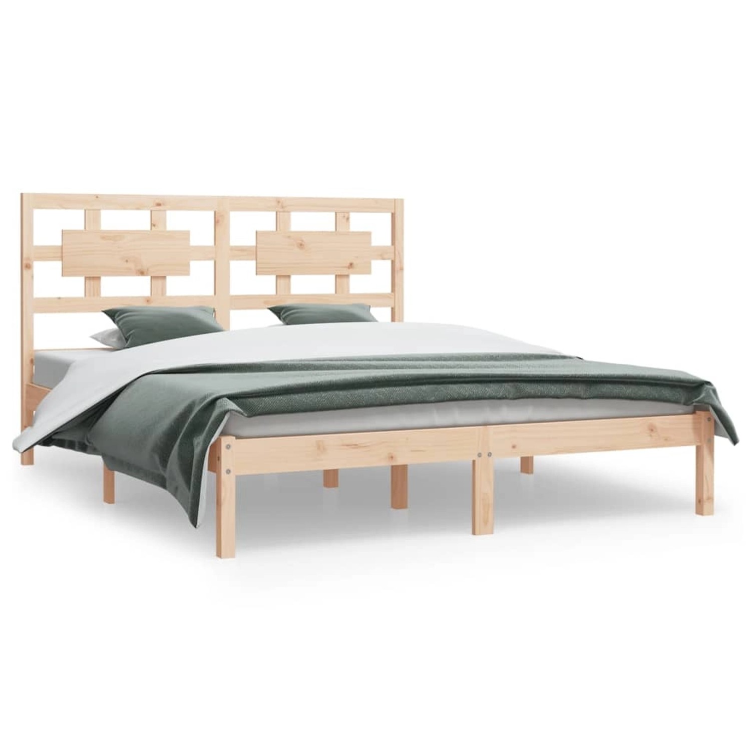 vidaXL Bett Massivholzbett ohne Matratze 150x200 cm Kiefernholz günstig online kaufen