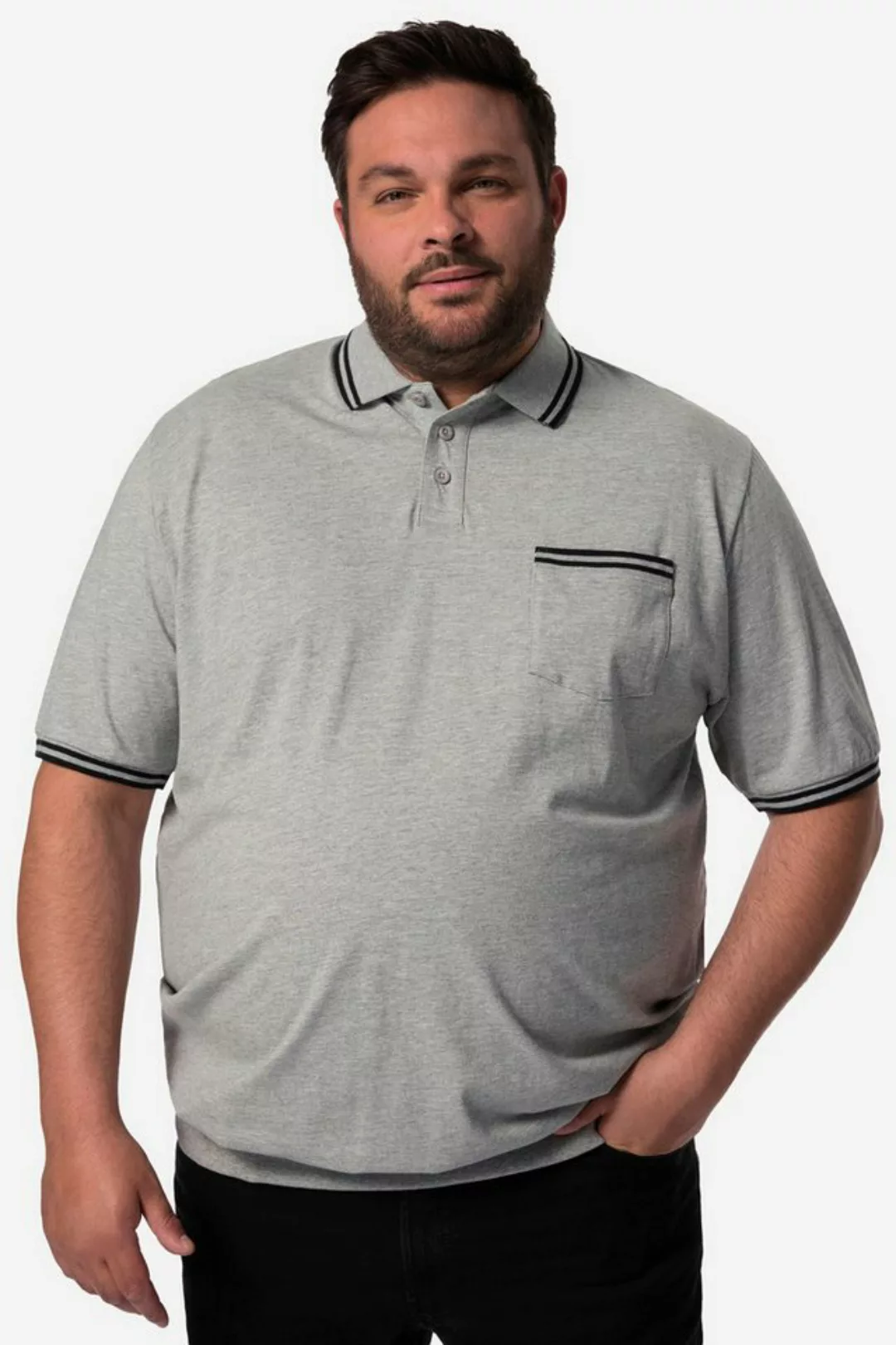 Men Plus Poloshirt Men+ Poloshirt Bauchfit Halbarm Polokragen günstig online kaufen