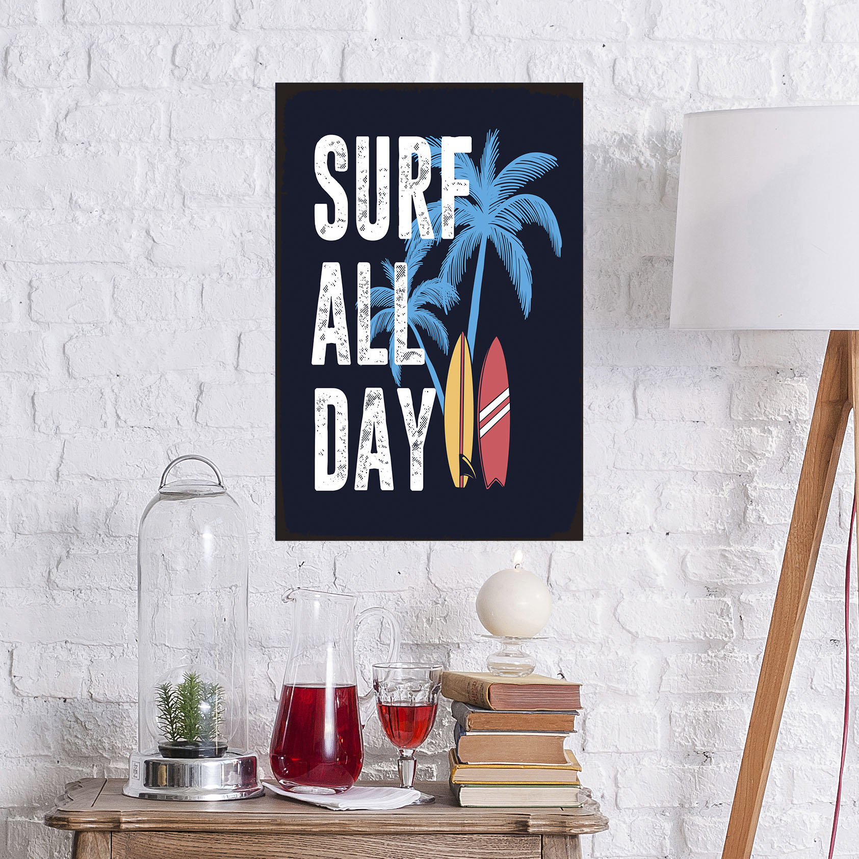 queence Metallbild "Surf All Day", (1 St.), Stahlschilder günstig online kaufen