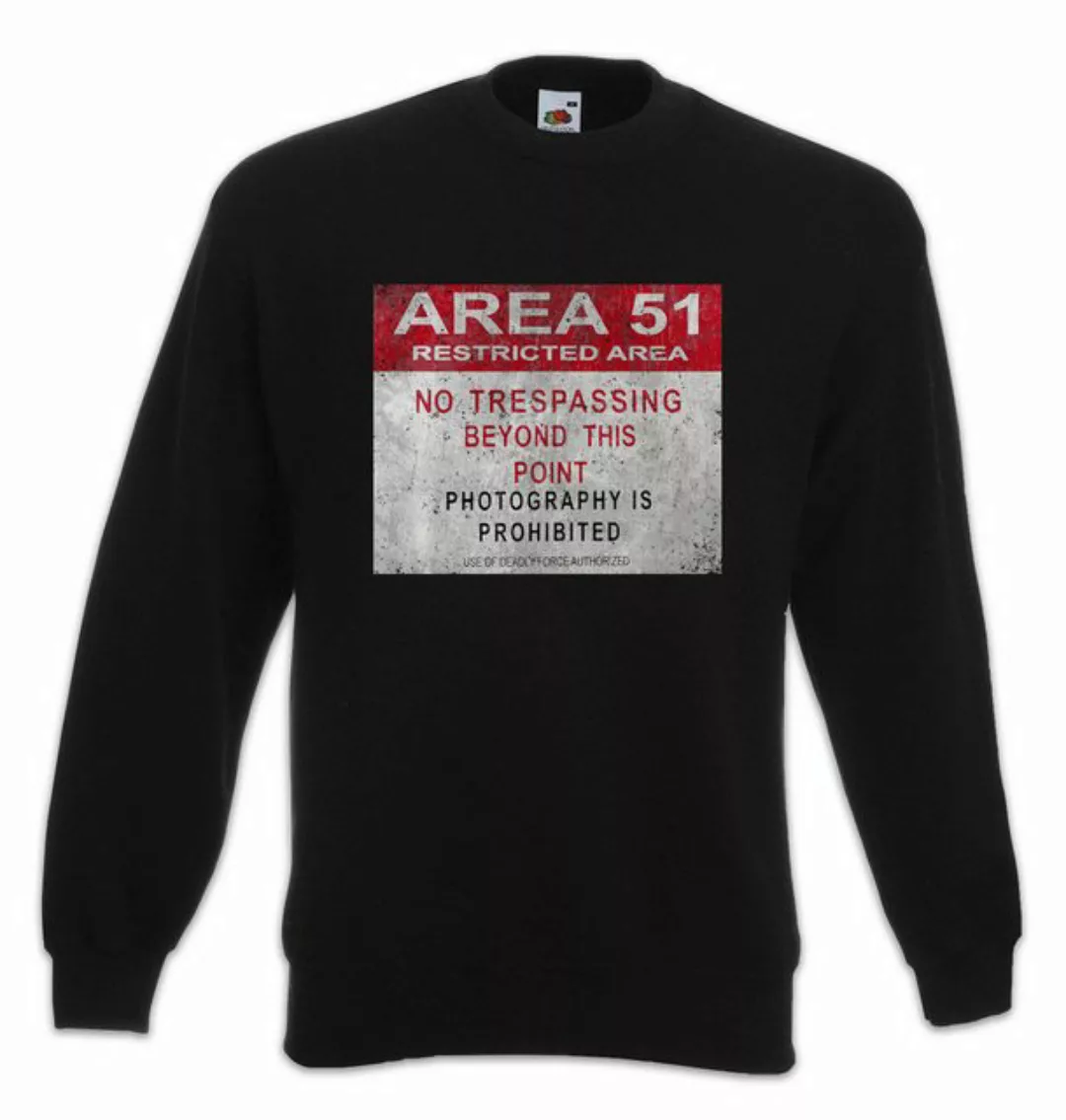 Urban Backwoods Sweatshirt Area 51 Vintage Logo Sign Sweatshirt Ufo Tr3b Ad günstig online kaufen