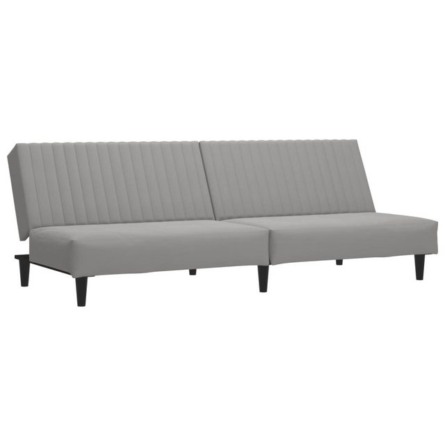 vidaXL Sofa Schlafsofa 2-Sitzer Hellgrau Samt günstig online kaufen