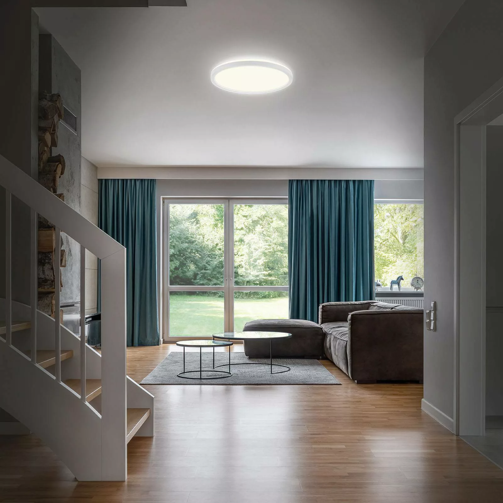 LED-Bad-Deckenleuchte Slim Drip, weiß, Ø 42 cm günstig online kaufen