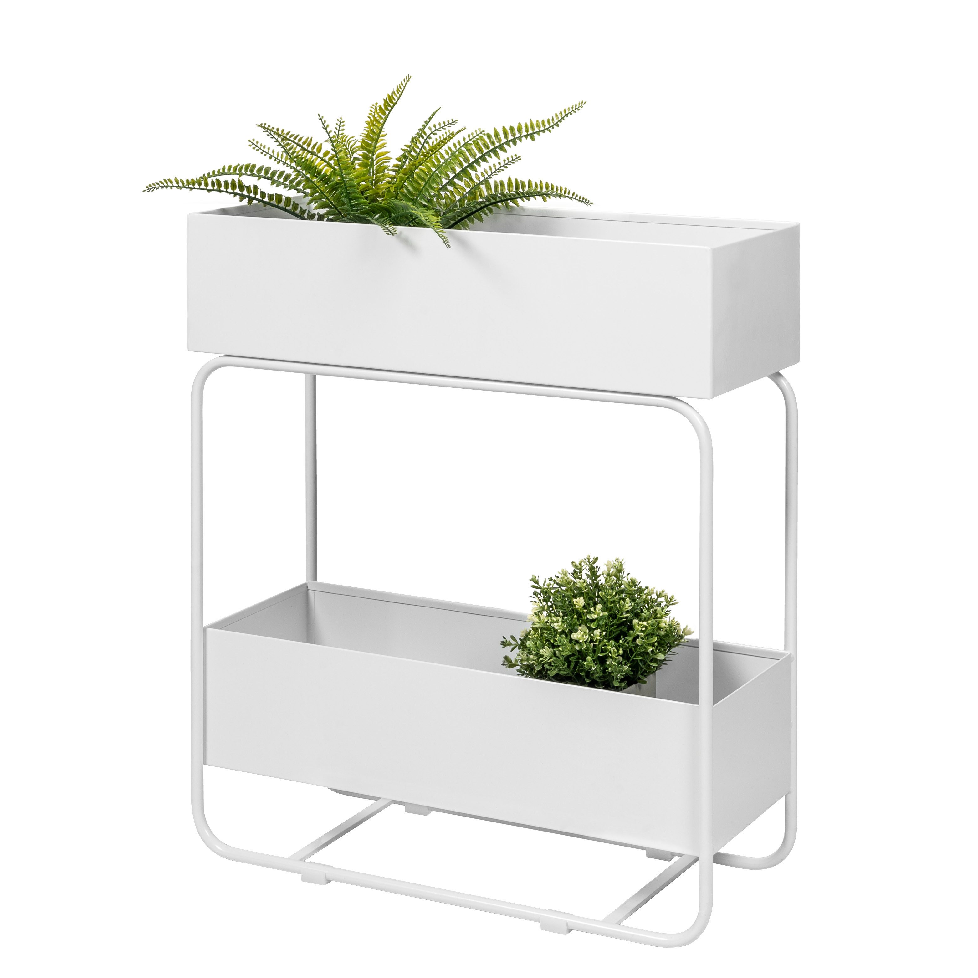 eluno Blumenständer mit 2 Ablagen, aus günstig online kaufen