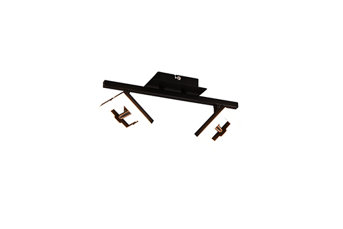 LED-Wandleuchte 2x4,5 Watt Metall Schwarz Matt günstig online kaufen