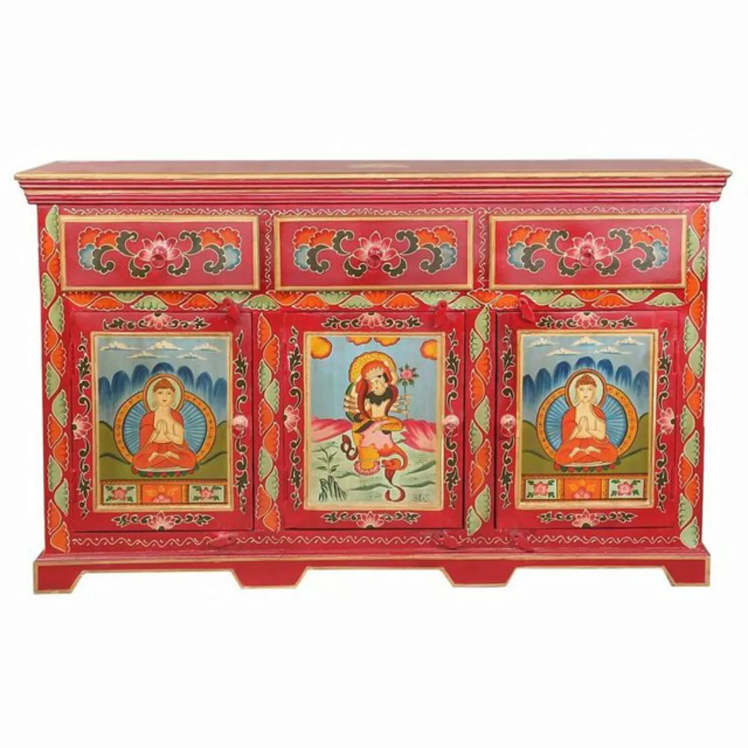 Oriental Galerie Mehrzweckschrank Tibet Sieboard Wandschrank Jirki Rot 150 günstig online kaufen