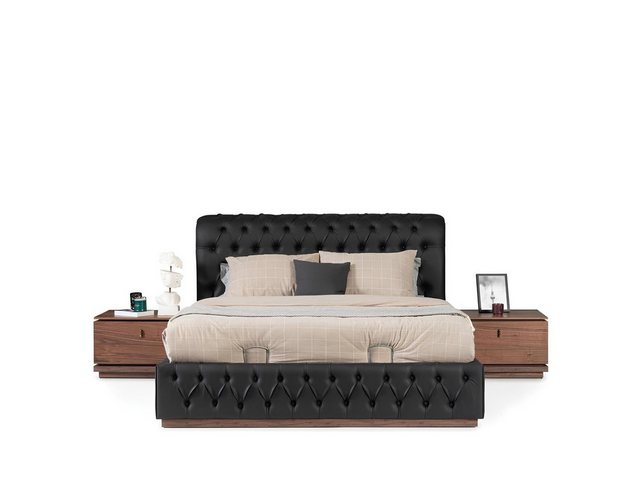 Xlmoebel Bett Neu Schwarzes Doppelbett Chesterfield Hotel Luxus für das Sch günstig online kaufen