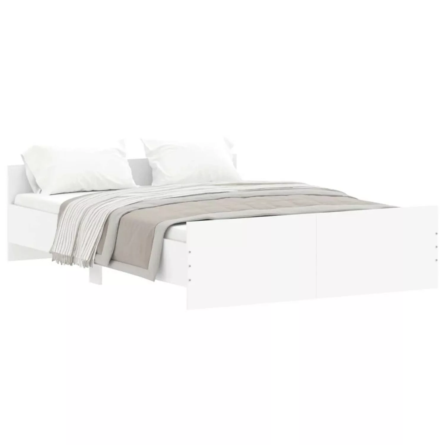 vidaXL Bettgestell mit Kopf- und Fußteil Braun Eiche-Optik 135x190 cm190901 günstig online kaufen