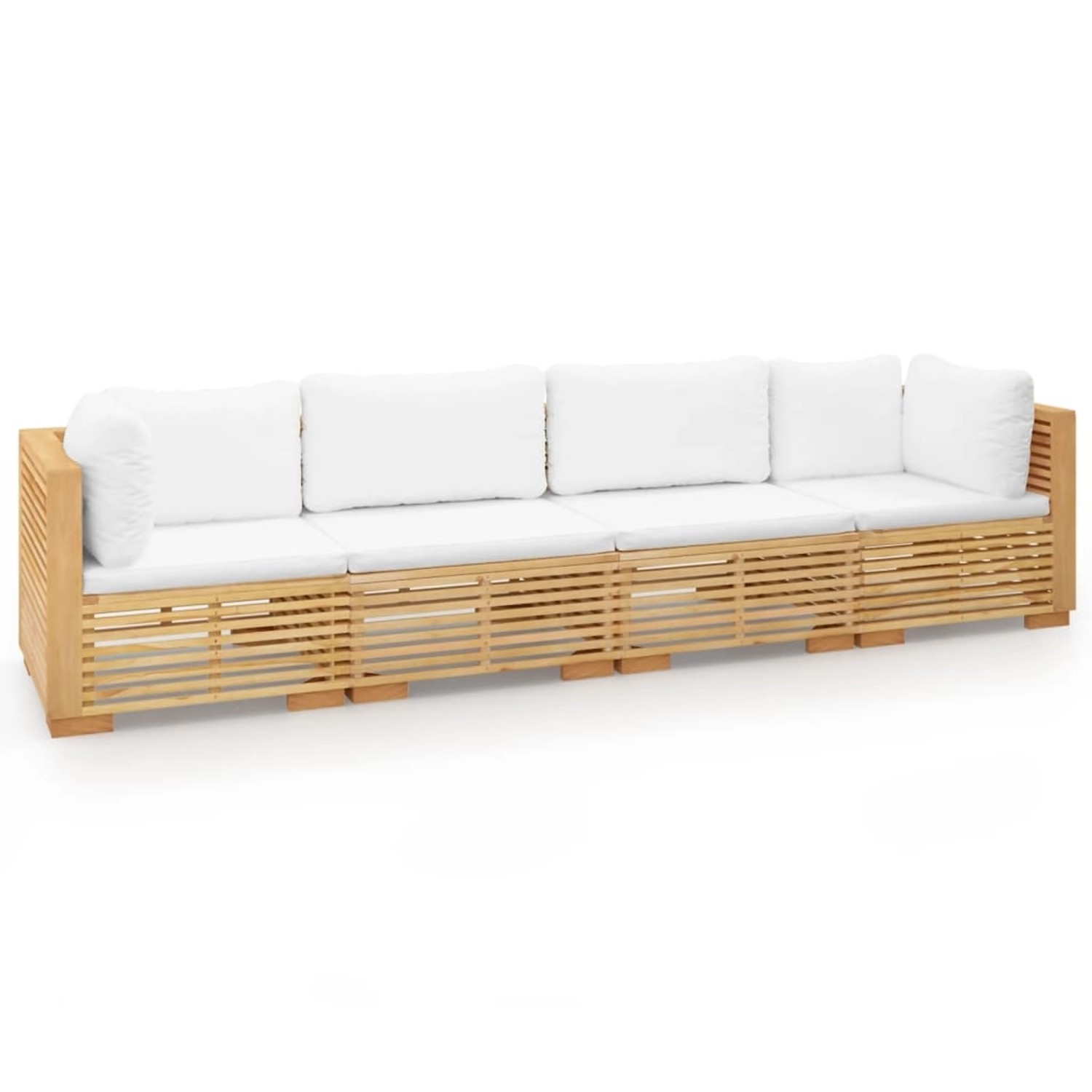 Vidaxl 4-tlg. Garten-lounge-set Mit Kissen Massivholz Teak günstig online kaufen