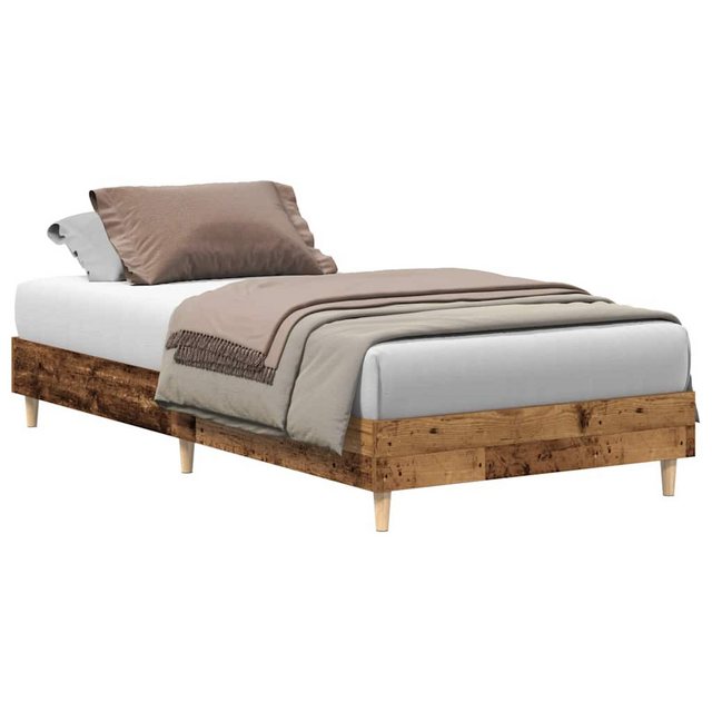 vidaXL Bett Bettgestell ohne Matratze Altholz-Optik 75x190cm Holzwerkstoff günstig online kaufen