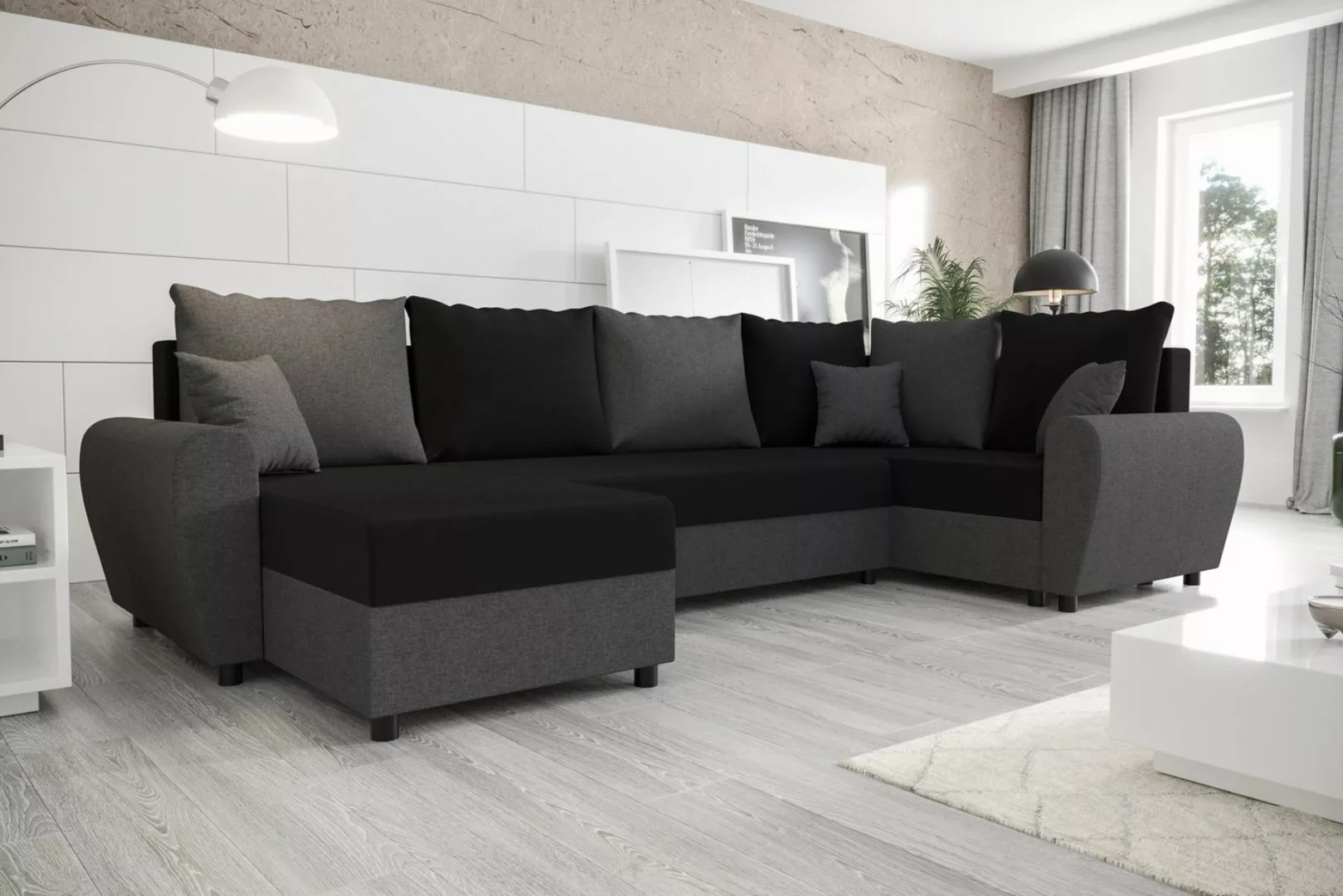 ALTDECOR Wohnlandschaft FION-LONG, Couch mit Schlaffunktion, Wohnzimmer - E günstig online kaufen