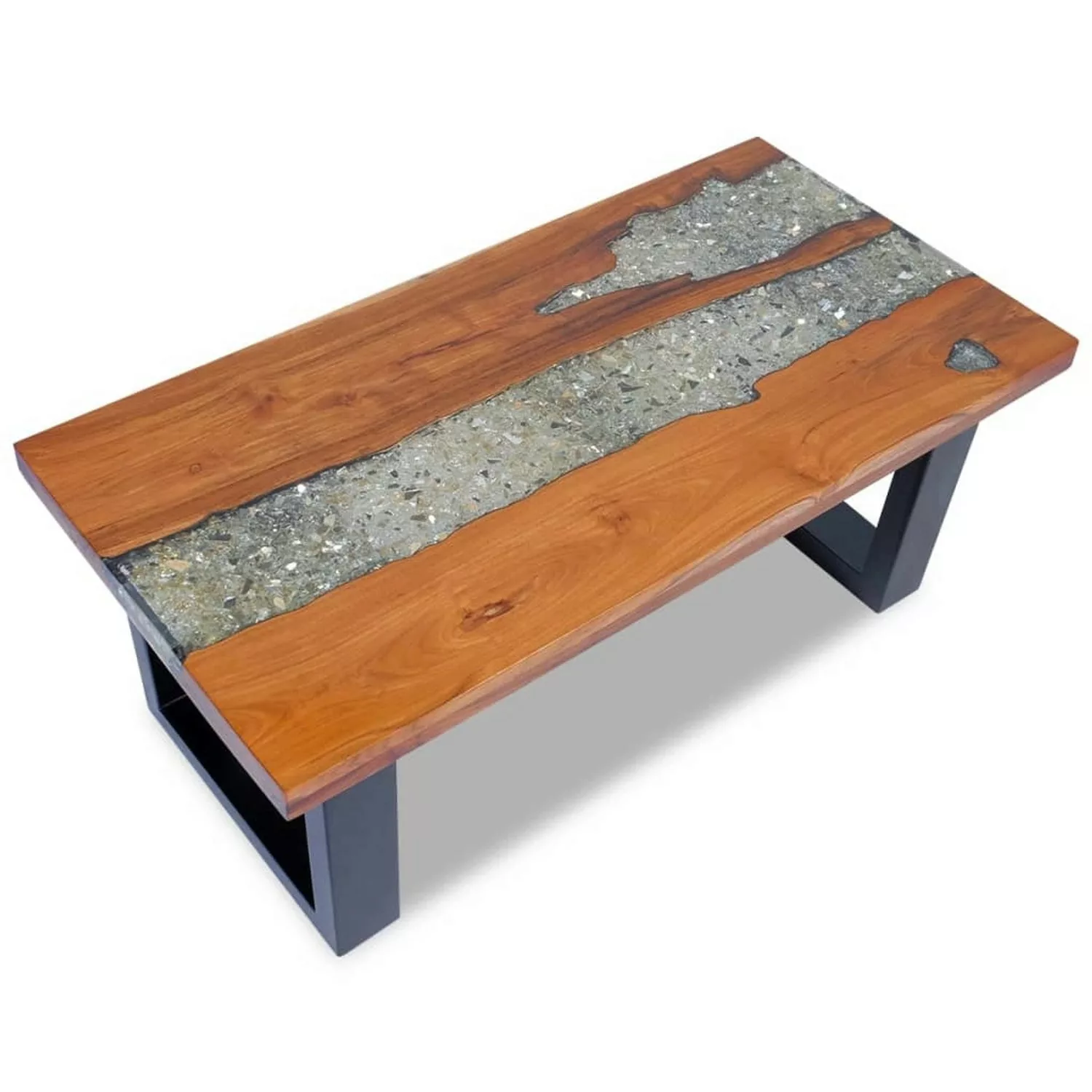 vidaXL Couchtisch Teak Harz 100x50 cm günstig online kaufen