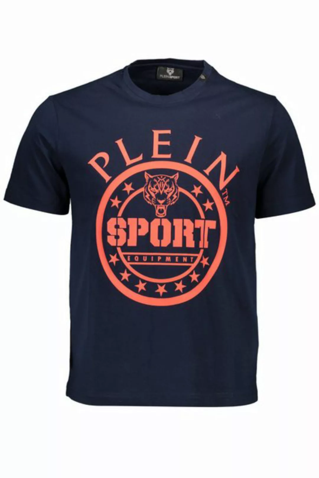 PLEIN SPORT T-Shirt Herren Kurzarm T-Shirt Blau mit Rundhals und günstig online kaufen